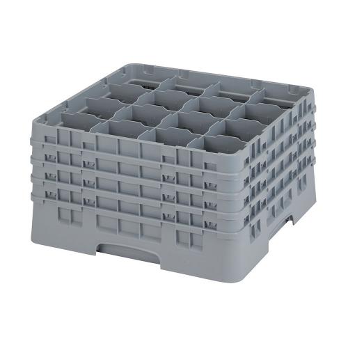 Cambro Camrack Full Size Glass Rack 16 Compartment H23.8cm (Soft Gray)