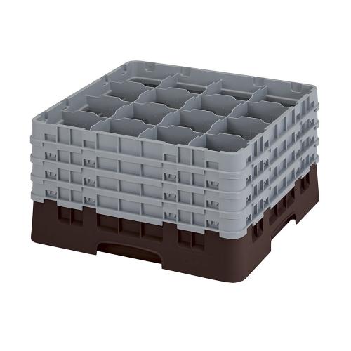 Cambro Camrack Full Size Glass Rack 16 Compartment H23.8cm (Brown)