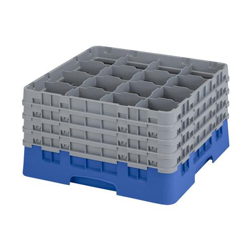Cambro Camrack Full Size Glass Rack 16 Compartment H23.8cm (Blue)