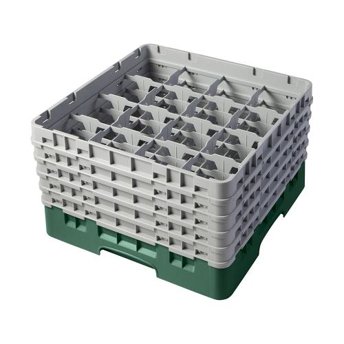 Cambro Camrack Full Size Glass Rack 16 Compartment H25.7cm (Sherwood Green)
