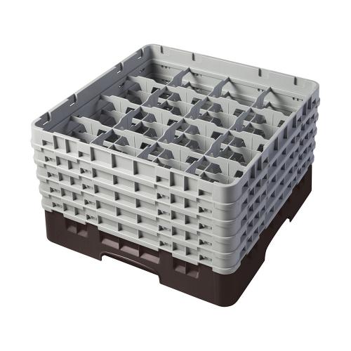 Cambro Camrack Full Size Glass Rack 16 Compartment H25.7cm (Brown)