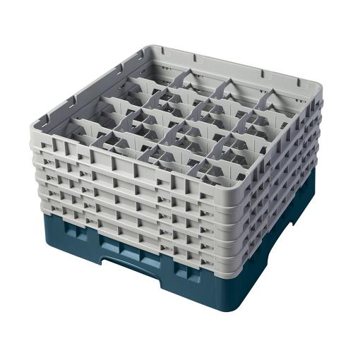 Cambro Camrack Full Size Glass Rack 16 Compartment H25.7cm (Teal)