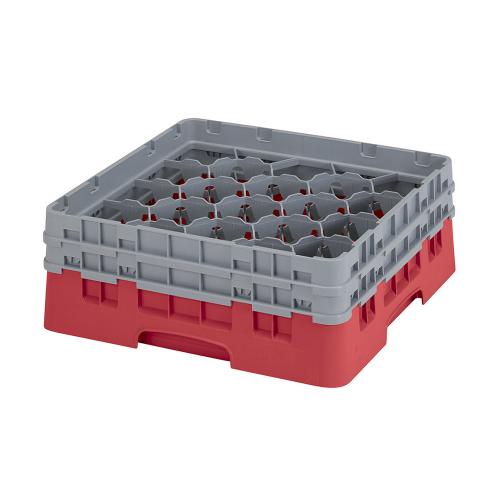 Cambro Camrack Full Size Glass Rack 20 Compartment H13.3cm (Red)