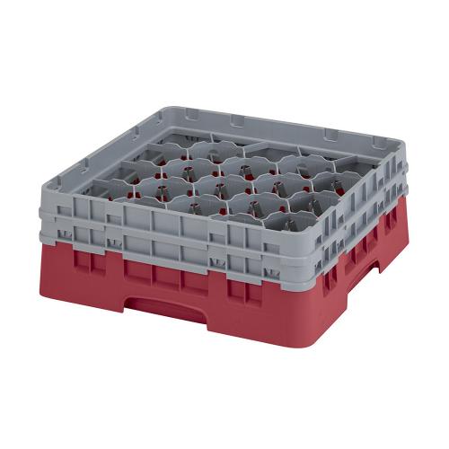 Cambro Camrack Full Size Glass Rack 20 Compartment H13.3cm (Cranberry)