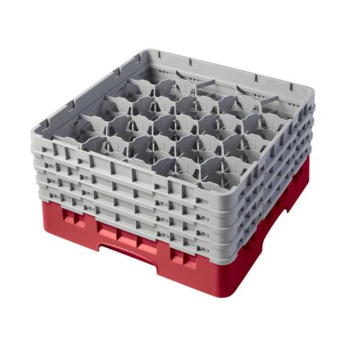 Cambro Camrack Full Size Glass Rack 20 Compartment H21.5cm (Red)