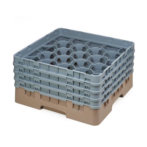 Cambro Camrack Full Size Glass Rack 20 Compartment H21.5cm (Beige)