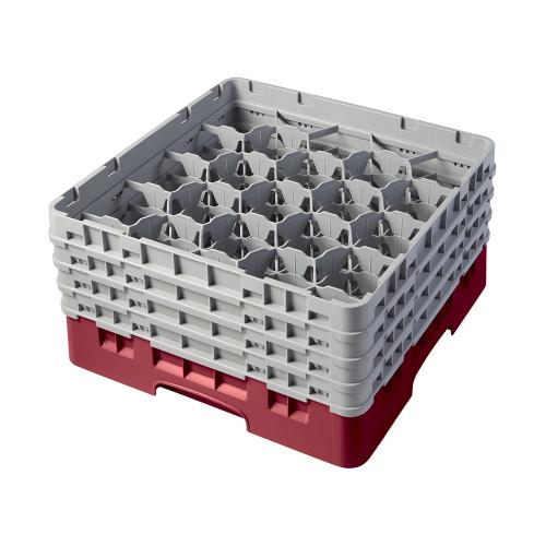 Cambro Camrack Full Size Glass Rack 20 Compartment H21.5cm (Cranberry)