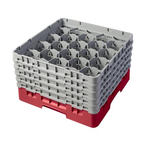 Cambro Camrack Full Size Glass Rack 20 Compartment H25.7cm (Red)