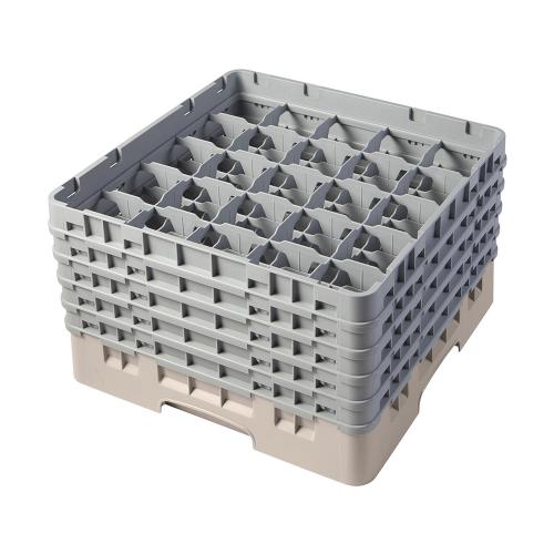 Cambro Camrack Full Size Glass Rack 25 Compartment H27.9cm (Beige)