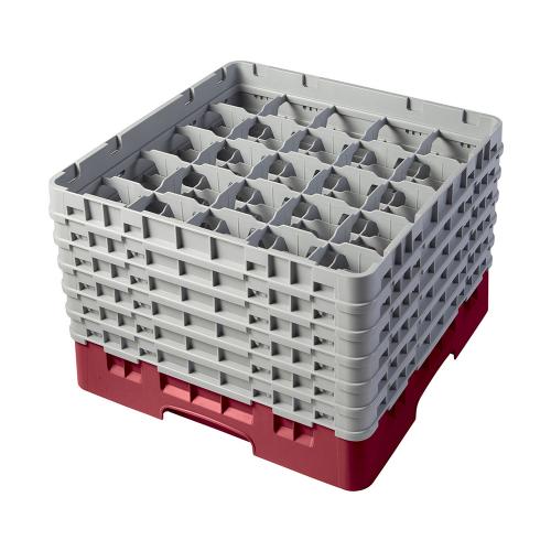 Cambro Camrack Full Size Glass Rack 25 Compartment H29.8cm (Cranberry)