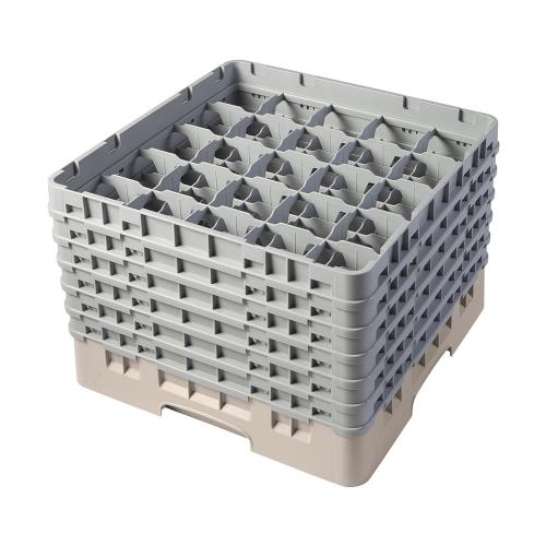 Cambro Camrack Full Size Glass Rack 25 Compartment H32cm (Beige)