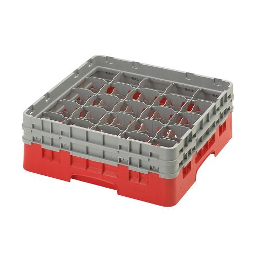 Cambro Camrack Full Size Glass Rack 25 Compartment H13.3cm (Red)