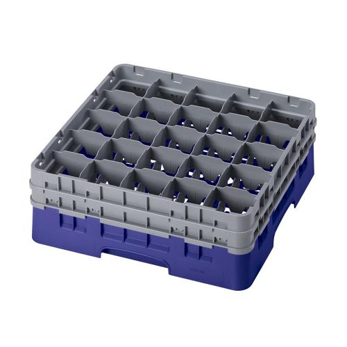 Cambro Camrack Full Size Glass Rack 25 Compartment H13.3cm (Navy Blue)