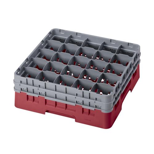 Cambro Camrack Full Size Glass Rack 25 Compartment H13.3cm (Cranberry)