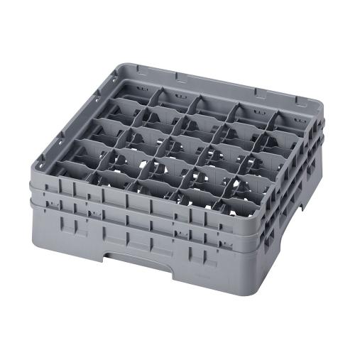 Cambro Camrack Full Size Glass Rack 25 Compartment H15.5cm (Soft Gray)