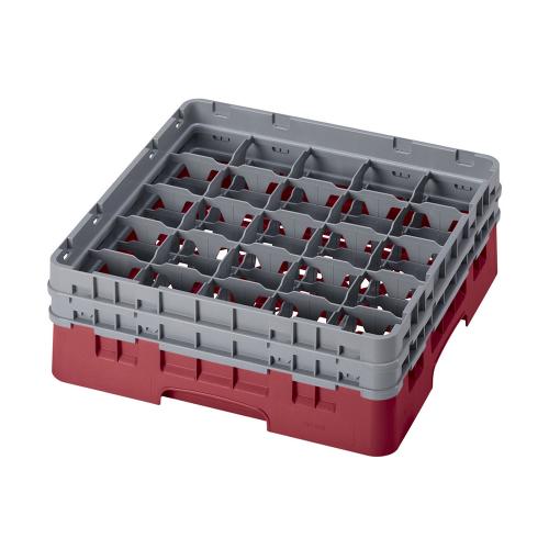 Cambro Camrack Full Size Glass Rack 25 Compartment H15.5cm (Cranberry)