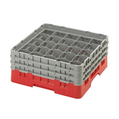 Cambro Camrack Full Size Glass Rack 25 Compartment H17.4cm (Red)