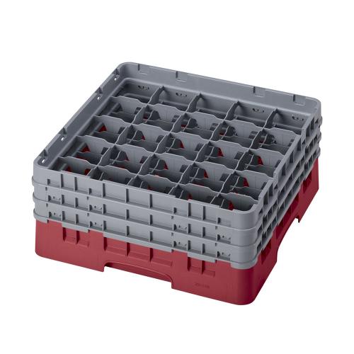 Cambro Camrack Full Size Glass Rack 25 Compartment H17.4cm (Cranberry)