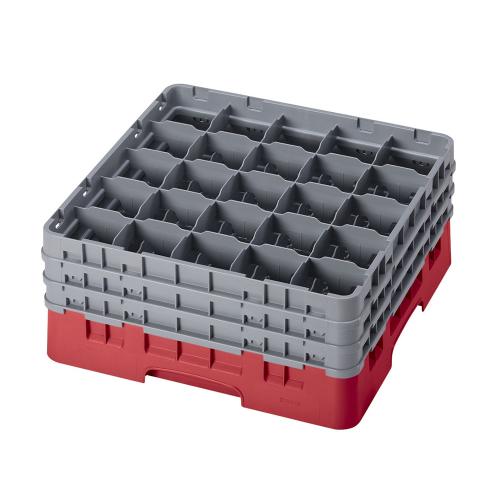 Cambro Camrack Full Size Glass Rack 25 Compartment H19.6cm (Red)