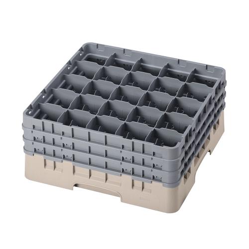 Cambro Camrack Full Size Glass Rack 25 Compartment H19.6cm (Beige)