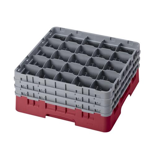 Cambro Camrack Full Size Glass Rack 25 Compartment H19.6cm (Cranberry)