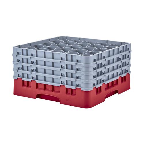 Cambro Camrack Full Size Glass Rack 25 Compartment H23.8cm (Red)
