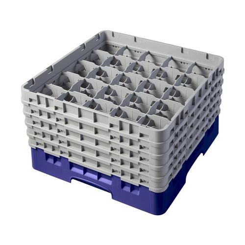 Cambro Camrack Full Size Glass Rack 25 Compartment H25.7cm (Navy Blue)