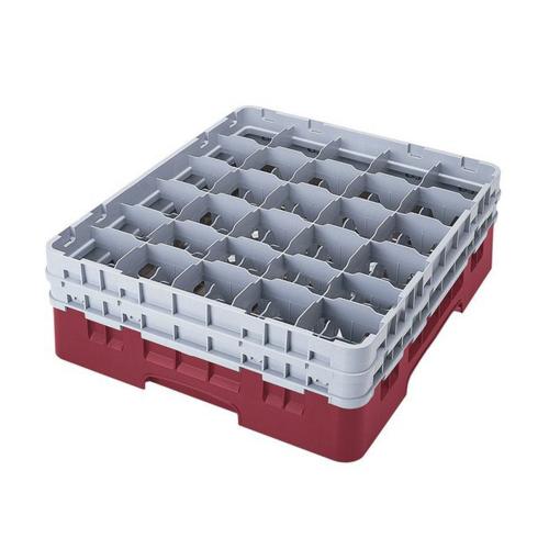 Cambro Camrack Full Size Glass Rack 30 Compartment H13.3cm (Cranberry)