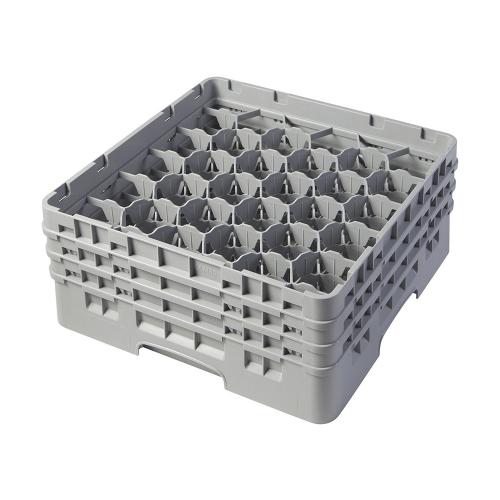Cambro Camrack Full Size Glass Rack 30 Compartment H17.4cm (Soft Gray)