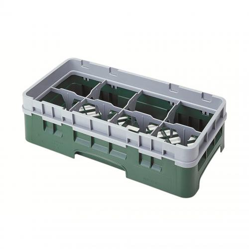 Cambro Camrack Half Size Glass Rack 8 Compartment H9.2cm (Sherwood Green)