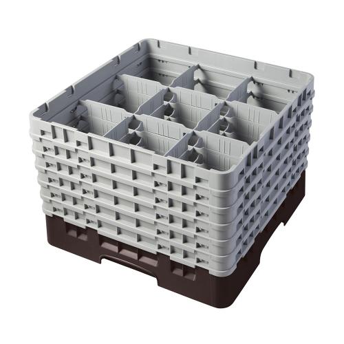 Cambro Camrack Full Size Glass Rack 9 Compartment H29.8cm (Brown)
