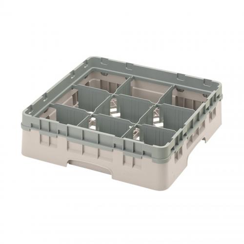 Cambro Camrack Full Size Glass Rack 9 Compartment H9.2cm (Beige)