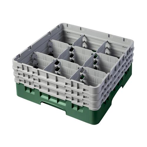 Cambro Camrack Full Size Glass Rack 9 Compartment H17.4cm (Sherwood Green)