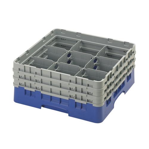 Cambro Camrack Full Size Glass Rack 9 Compartment H17.4cm (Navy Blue)