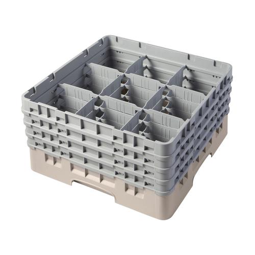 Cambro Camrack Full Size Glass Rack 9 Compartment H21.5cm (Beige)