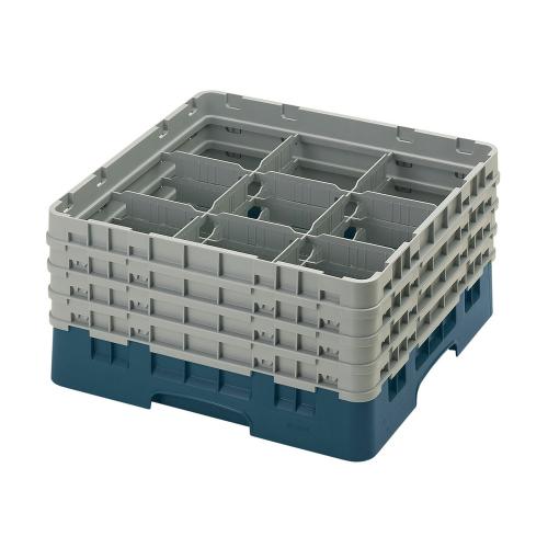 Cambro Camrack Full Size Glass Rack 9 Compartment H21.5cm (Teal)