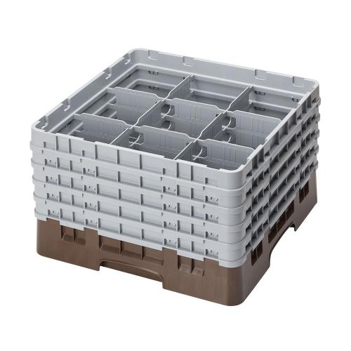 Cambro Camrack Full Size Glass Rack 9 Compartment H25.7cm (Brown)
