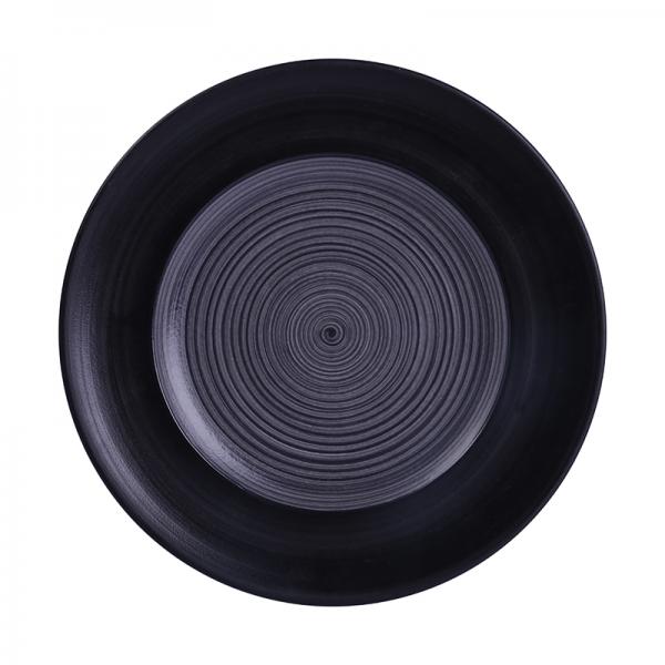 RAK Trinidad Round Flat Plate (Black/Dark Grey)