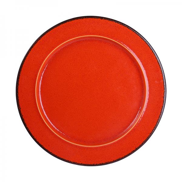 RAK Fire Round Porcelain Plate (Orange)