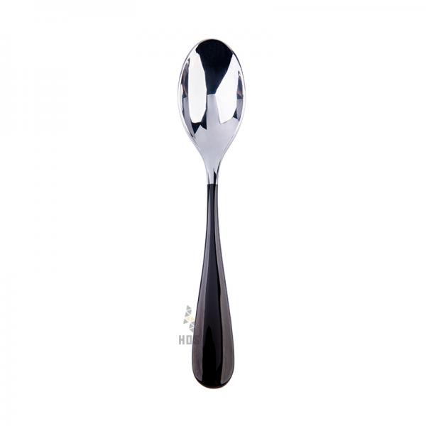 Auenberg Classio 8005 Mirror Polished Tea Spoon 14cm (Silver With Handle Black)