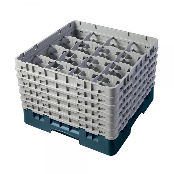Cambro Camrack Full Size Glass Rack 16 Compartment H29.8cm (Teal)