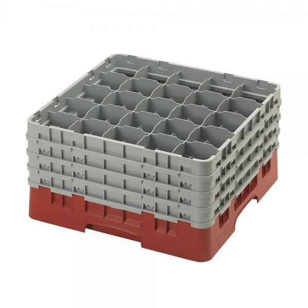 Cambro Camrack Full Size Glass Rack 25 Compartment H23.8cm (Cranberry)