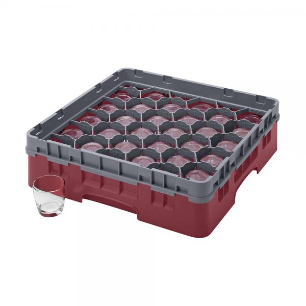Cambro Camrack Full Size Glass Rack 30 Compartment H9.2cm (Cranberry)
